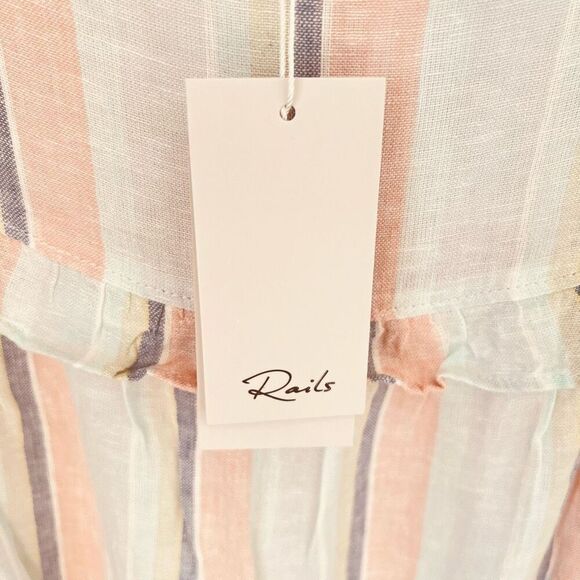 RAILS Sandy Linen Blend Shift Dress, Summer Airy Vacation Dress Large 10/12  NWT - Picture 6 of 15